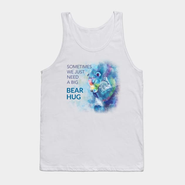 Need a Bear Hug Tank Top by Jitterfly